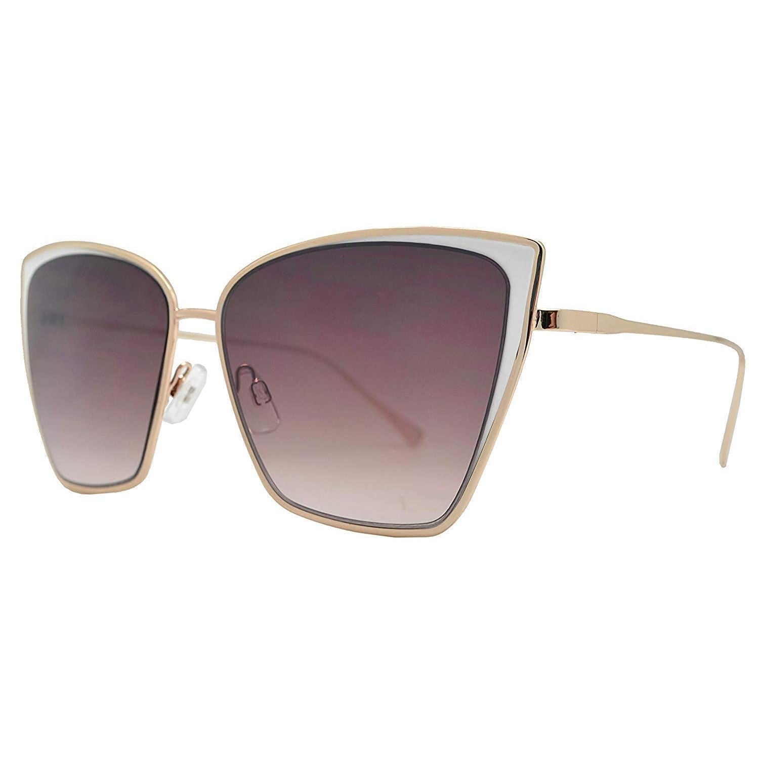 Square Cat Eye Sunglasses - Brown