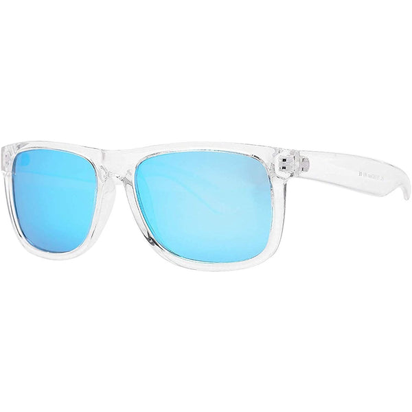 Retro Sports Clear Frame Polarized Square Sunglasses