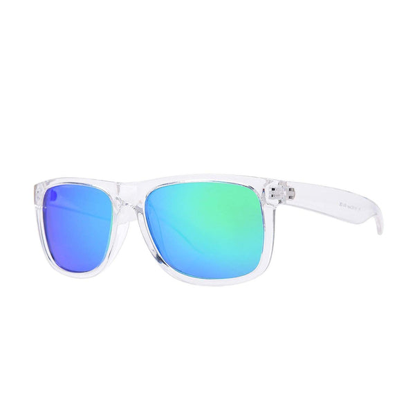 Retro Sports Clear Frame Polarized Square Sunglasses