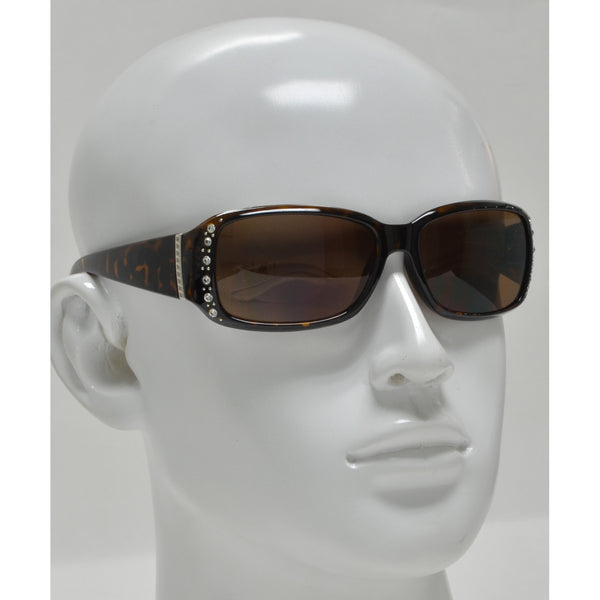 Rectangular Bifocal Reading Sunglasses Reader with Rhinestone Crystal